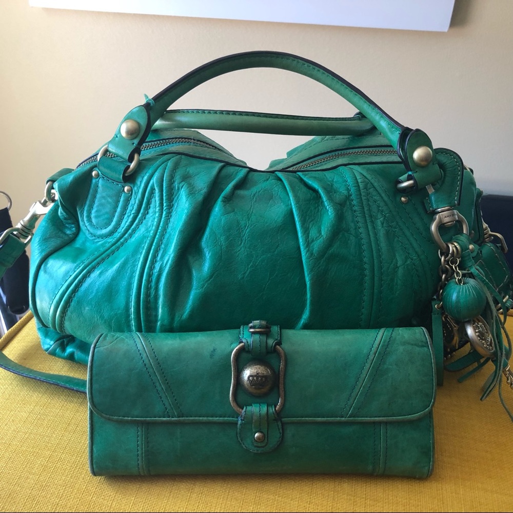 Juicy Couture Apple Green Bag + Wallet
